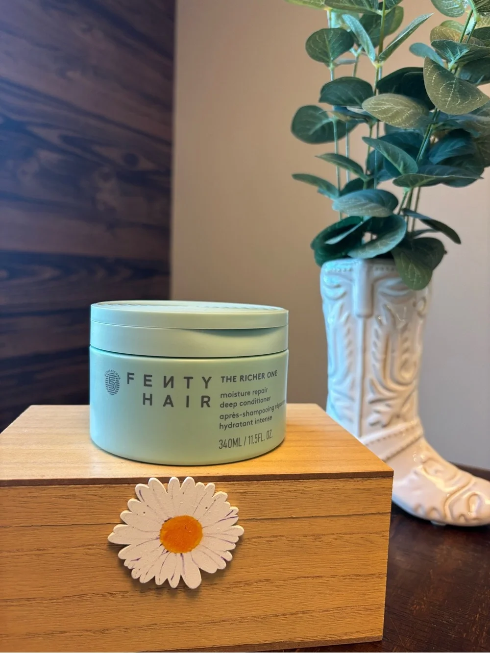 Fenty Beauty Hair Mask — Mint Green Treatment Jar